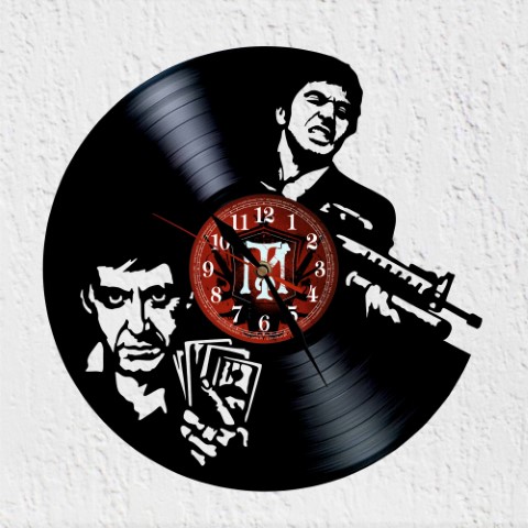 Vinyscarface Reloj de Pared