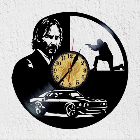 Vinyjohn Wick Reloj de Pared