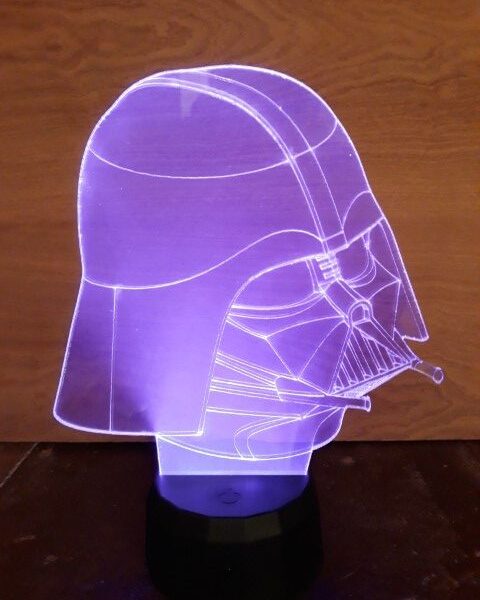 Lámpara Led  Star Wars holograma de Darth Vader