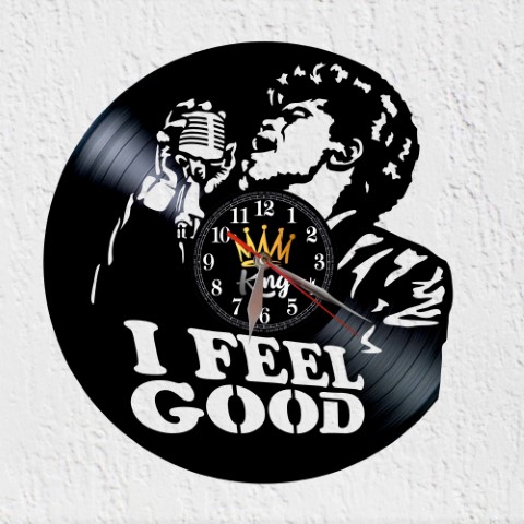 Vinyjames Brown Young Reloj de Pared