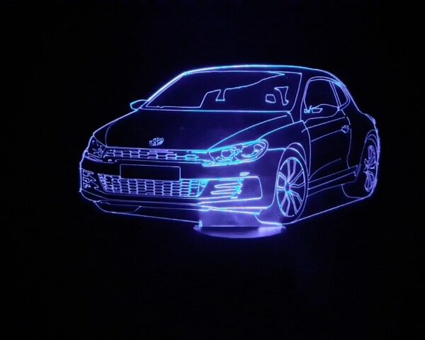 Lámpara Led 3D Volkswagen Scirocco