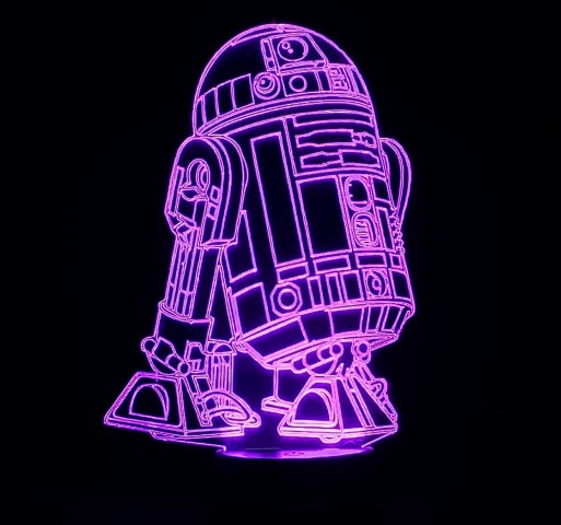 Lámpara Led  Star Wars holograma de R2D2