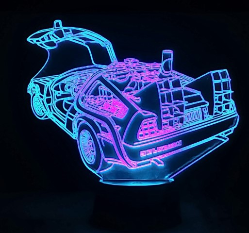 Lámpara Led 3D Delorean