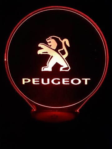 Lámpara Led Símbolo Peugeot