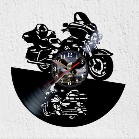 Vinyharley Davidson Electra Reloj de Pared
