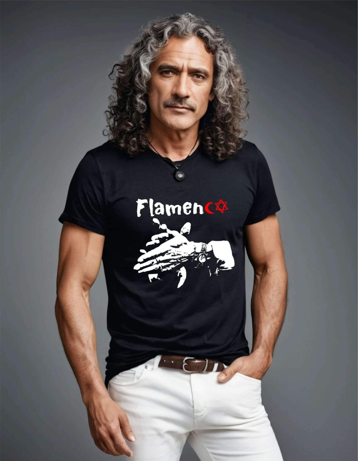 Camiseta Negra Vinycamaron Flamenco - Imagen 2