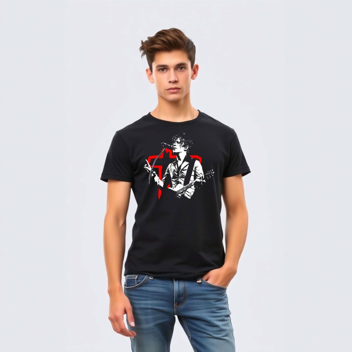 Camiseta Negra Vinyindochine Nicola Sirkis - Imagen 2