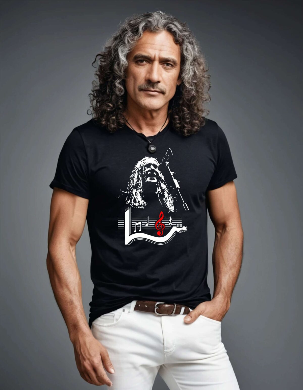 Camiseta Negra Vinyleño Rosendo - Imagen 2