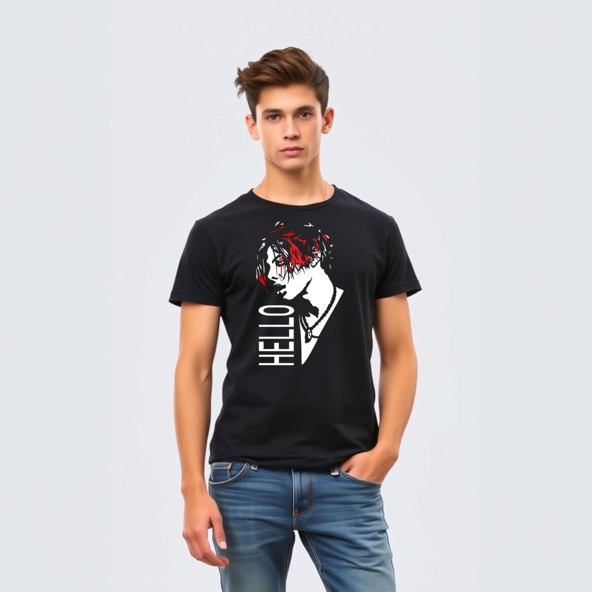 camiseta negra yungblud modelo