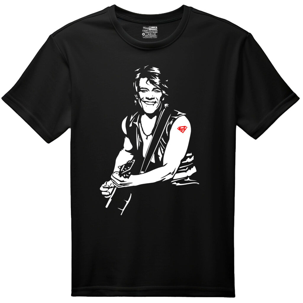 camiseta negra bon jovi