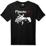 camiseta negra camaron flamenco