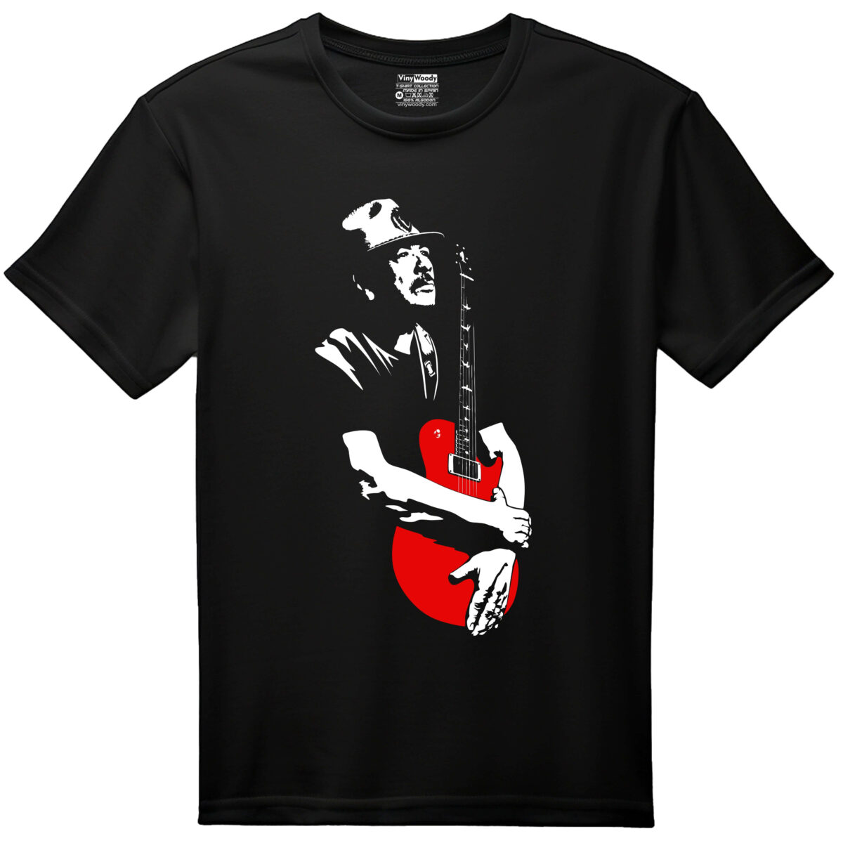 camiseta negra carlos santana