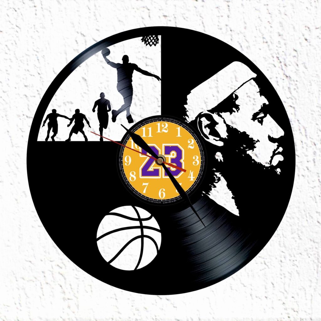 reloj vinilo lebron james lakers