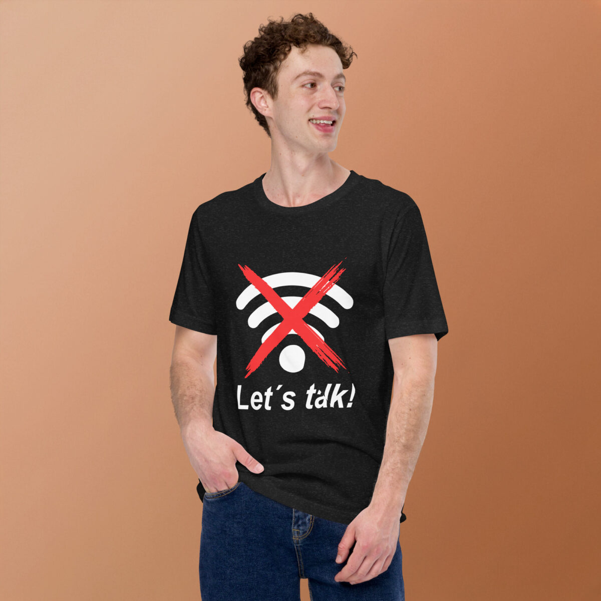 Camiseta Negra No Wifi Hablemos - Imagen 5