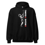 sudadera negra capucha canguro acdc angus young