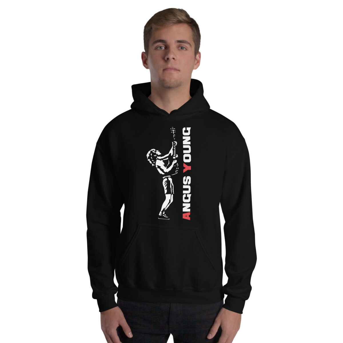 Sudadera Negra Canguro con Capucha Vinyacdc Angus Young - Imagen 2