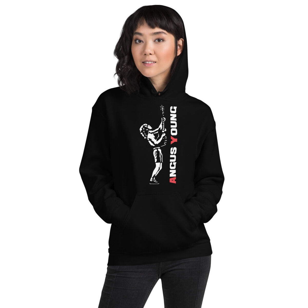 Sudadera Negra Canguro con Capucha Vinyacdc Angus Young - Imagen 3