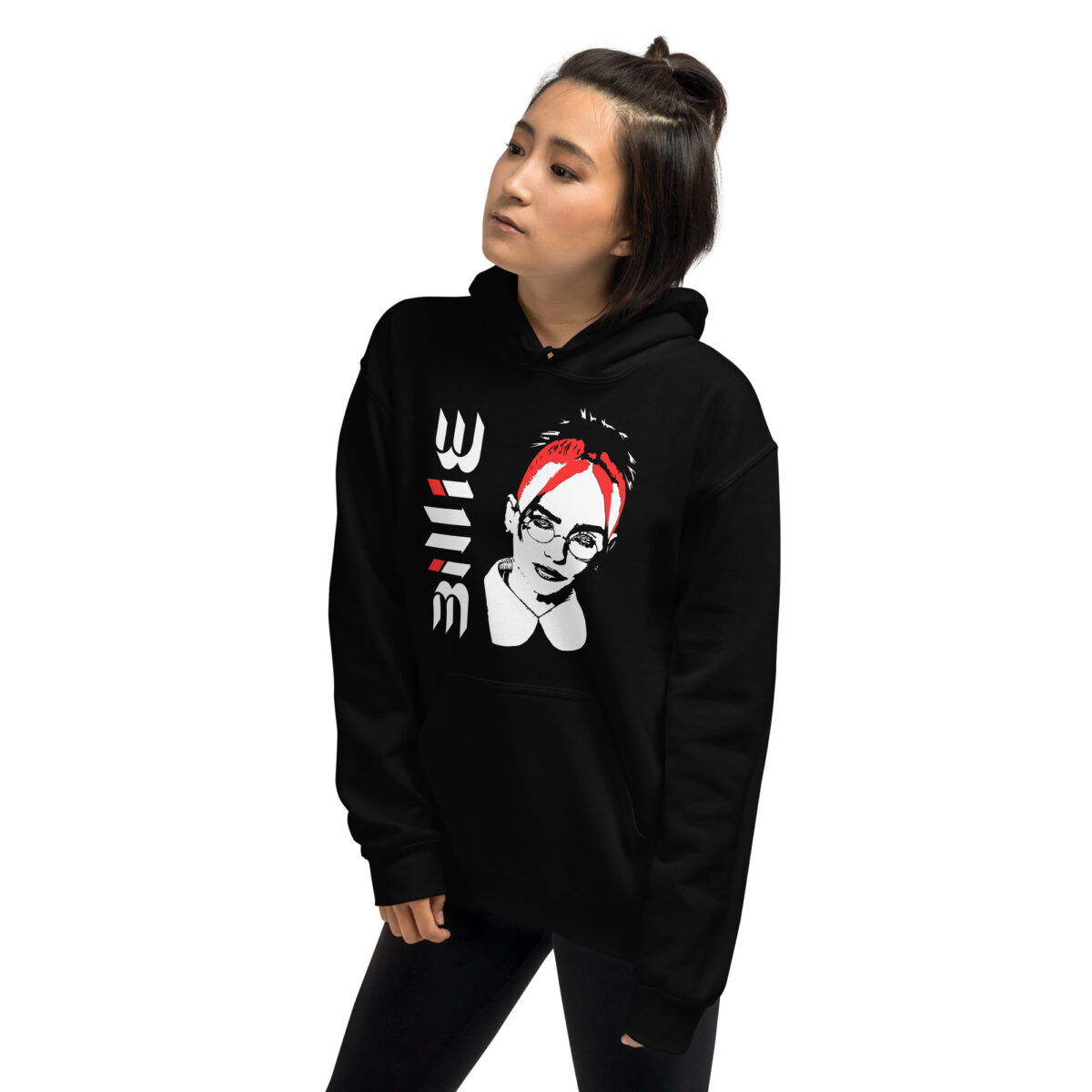 Sudadera Negra Canguro con Capucha Vinybillie Eilish - Imagen 2