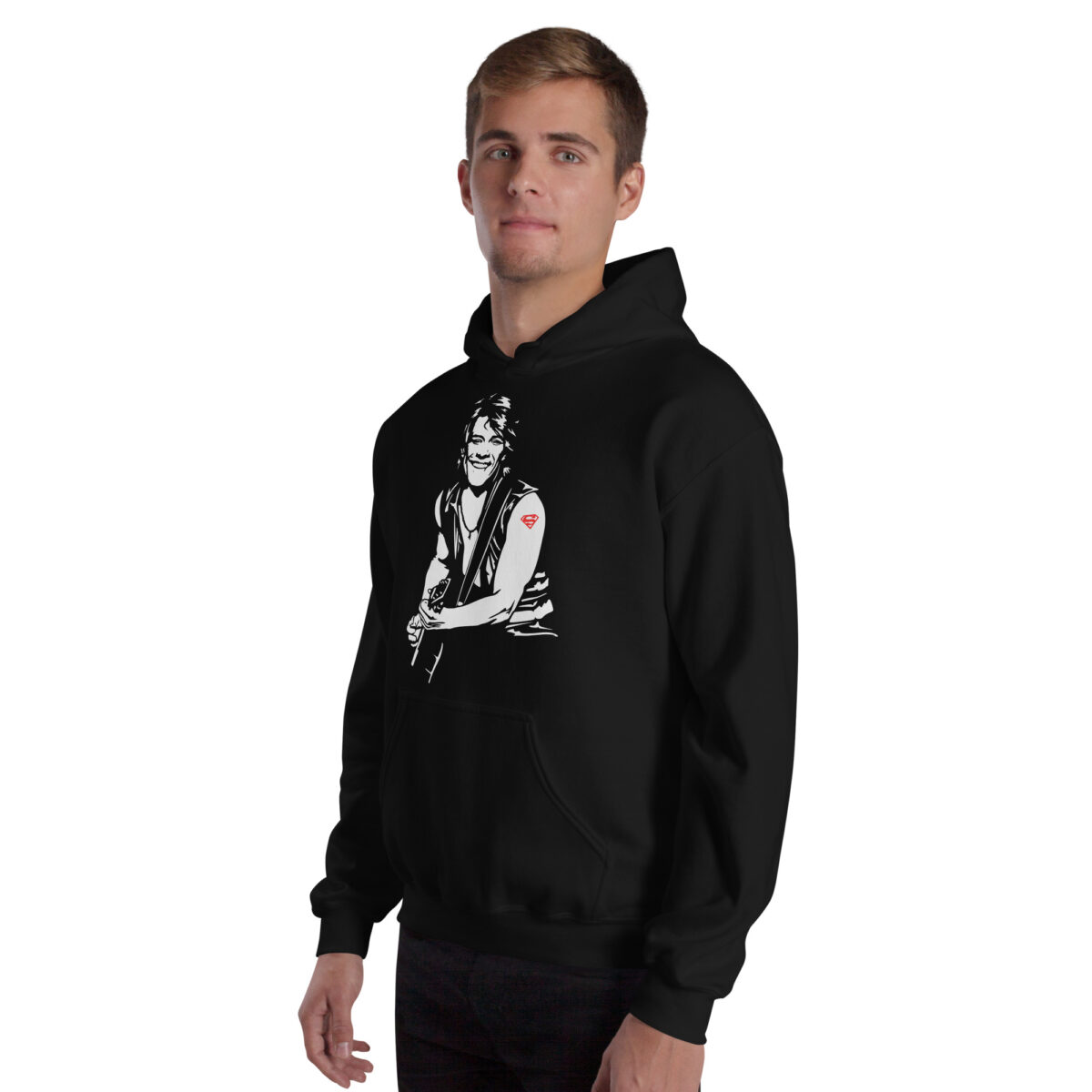 Sudadera Negra Canguro con Capucha Vinybon Jovi - Imagen 4