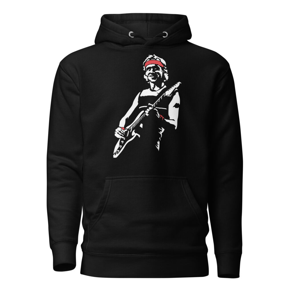 sudadera negra capucha canguro dire straits