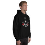 Sudadera Negra con Capucha Vinyguns n Roses - Imagen 2