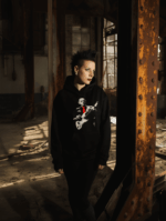 Sudadera Negra con Capucha Vinyilegales Jorge Martinez - Imagen 4