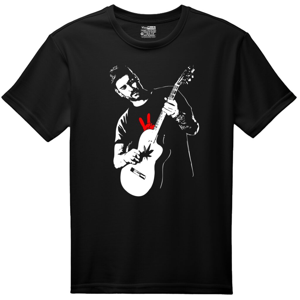 camiseta negra melendi