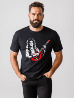 Camiseta Negra Vinyqueen Brian May - Imagen 2