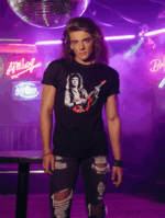 Camiseta Negra Vinyqueen Brian May - Imagen 3