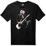 camiseta negra keith richards rolling stones