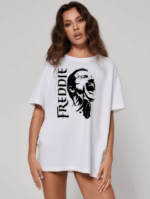 Camiseta Blanca Vinyqueen Freddie Mercury - Imagen 2